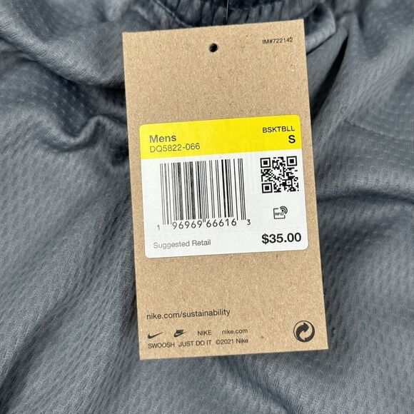 Nike Men's Loose Fit Below Knee Length Basketball Icon Shorts Size Small Grey - Picture 4 of 8